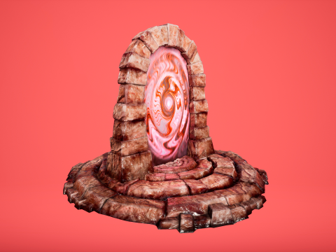 Portal Teleport to Hell Horrible Infernofor Unreal and Unity 3D Model