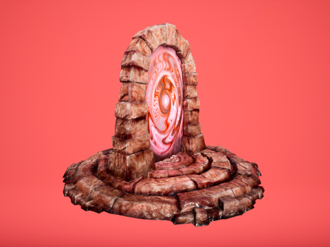 Portal Teleport to Hell Horrible Infernofor Unreal and Unity 3D Model