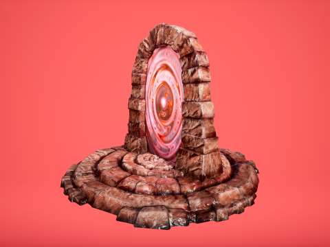 Portal Teleport to Hell Horrible Infernofor Unreal and Unity 3D Model