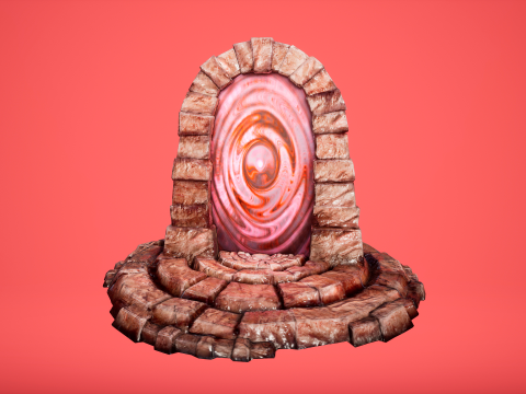 Portal Teleport to Hell Horrible Infernofor Unreal and Unity 3D Model