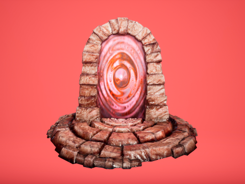 Portal Teleport to Hell Horrible Infernofor Unreal and Unity 3D Model