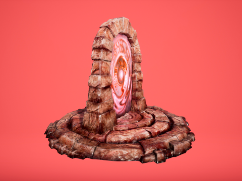 Portal Teleport to Hell Horrible Infernofor Unreal and Unity 3D Model