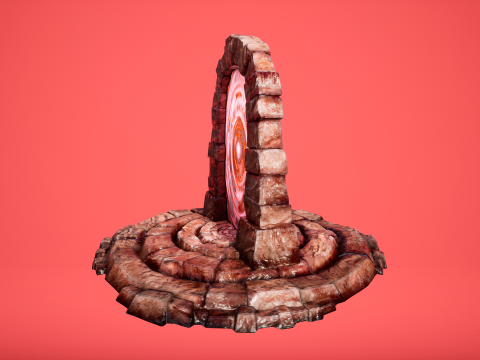 Portal Teleport to Hell Horrible Infernofor Unreal and Unity 3D Model