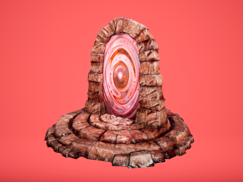 Portal Teleport to Hell Horrible Infernofor Unreal and Unity 3D Model