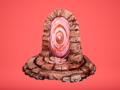 Portal Teleport to Hell Horrible Infernofor Unreal and Unity 3D Model