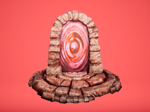 Portal Teleport to Hell Horrible Infernofor Unreal and Unity 3D Model