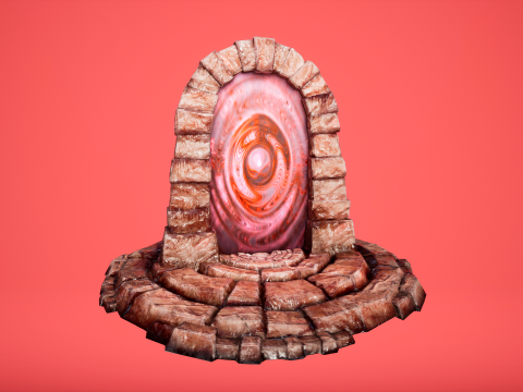 Portal Teleport to Hell Horrible Infernofor Unreal and Unity 3D Model