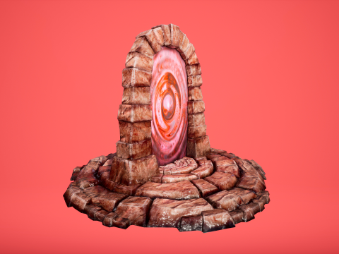 Portal Teleport to Hell Horrible Infernofor Unreal and Unity 3D Model