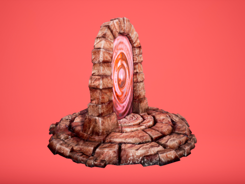 Portal Teleport to Hell Horrible Infernofor Unreal and Unity 3D Model