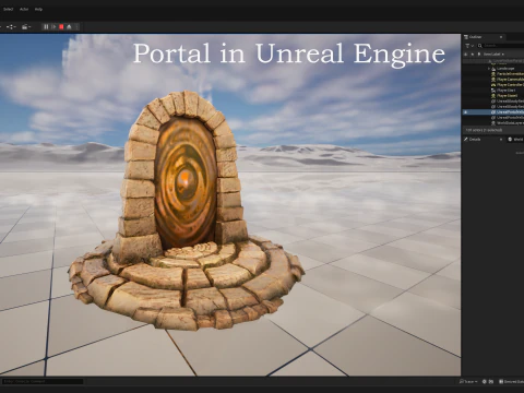 Teleport in the Desert of the Sands of Time for Unreal and Unity 3D Model