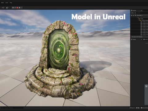 Teleport Portal in the Forest For Unreal and Unity Model 3D