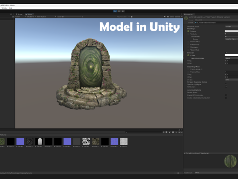 Teleport Portal in the Forest For Unreal and Unity Model 3D