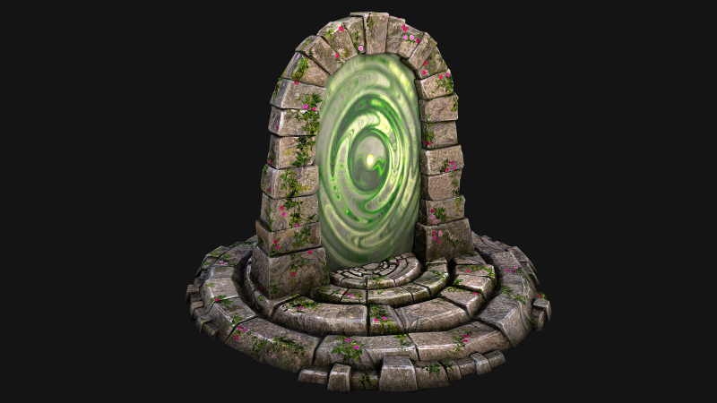 Teleport Portal in the Forest For Unreal and Unity Model 3D .c4d .max .obj .3ds .fbx .stl .blend 