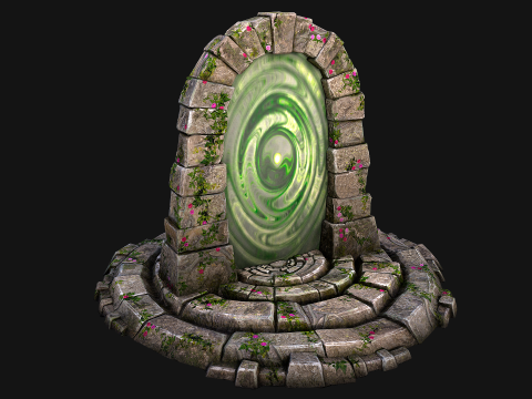 Teleport Portal in the Forest For Unreal and Unity 3D Model