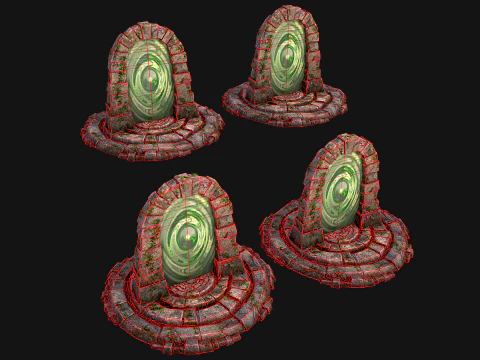 Teleport Portal in the Forest For Unreal and Unity 3D Model