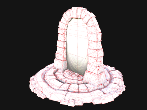 Teleport Portal in the Forest For Unreal and Unity Model 3D