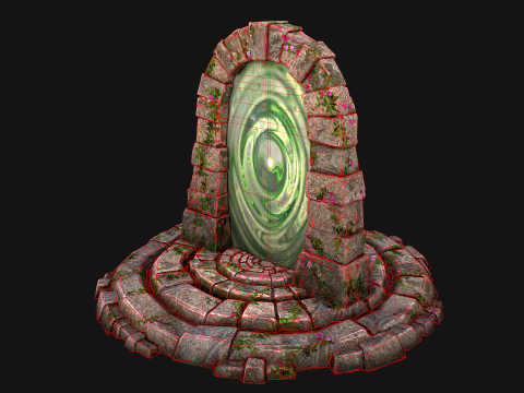 Teleport Portal in the Forest For Unreal and Unity Model 3D