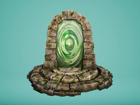 Teleport Portal in the Forest For Unreal and Unity 3D Model