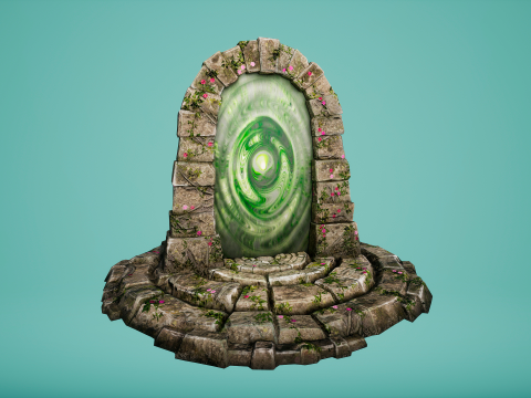 Teleport Portal in the Forest For Unreal and Unity Model 3D