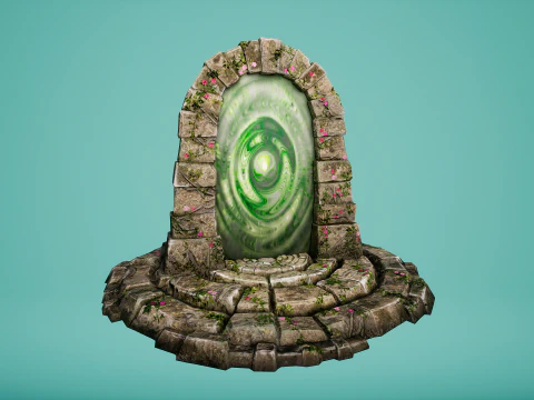 Teleport Portal in the Forest For Unreal and Unity 3D Model