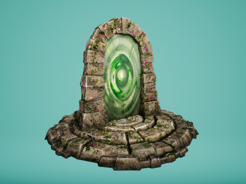 Teleport Portal in the Forest For Unreal and Unity Model 3D