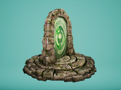Teleport Portal in the Forest For Unreal and Unity Model 3D