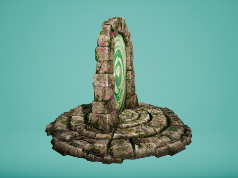 Teleport Portal in the Forest For Unreal and Unity Model 3D