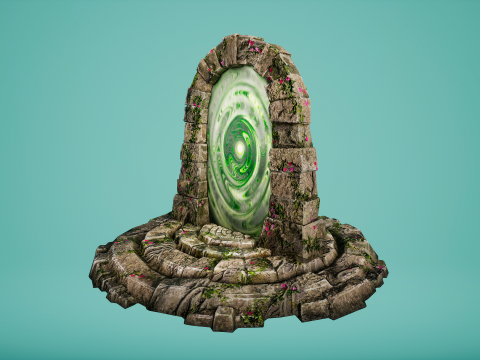 Teleport Portal in the Forest For Unreal and Unity Model 3D
