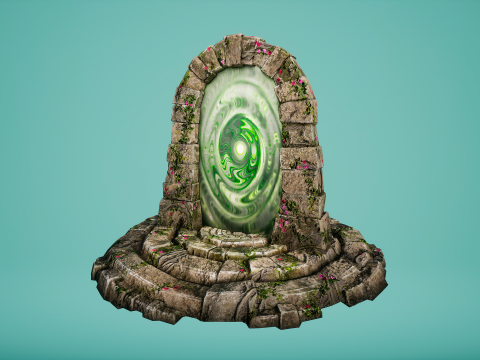Teleport Portal in the Forest For Unreal and Unity Model 3D