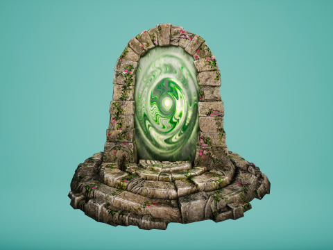 Teleport Portal in the Forest For Unreal and Unity Model 3D