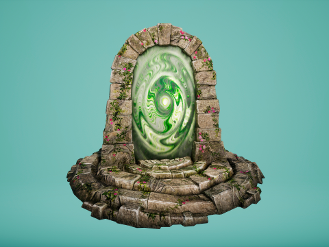 Teleport Portal in the Forest For Unreal and Unity Model 3D