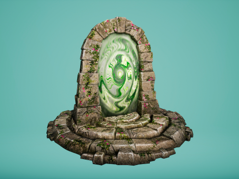 Teleport Portal in the Forest For Unreal and Unity Model 3D