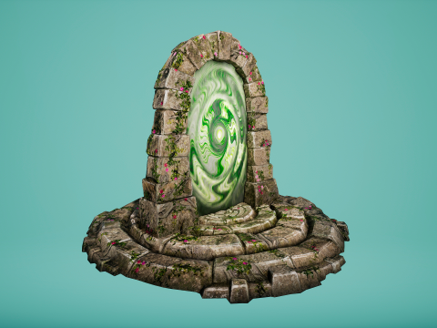 Teleport Portal in the Forest For Unreal and Unity Model 3D