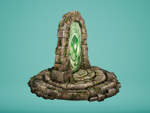 Teleport Portal in the Forest For Unreal and Unity Model 3D