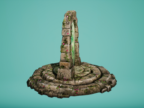 Teleport Portal in the Forest For Unreal and Unity Model 3D