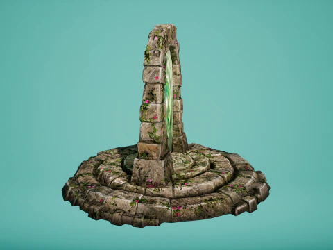 Teleport Portal in the Forest For Unreal and Unity 3D Model