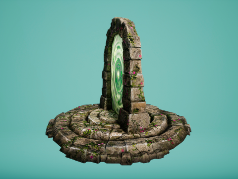 Teleport Portal in the Forest For Unreal and Unity Model 3D