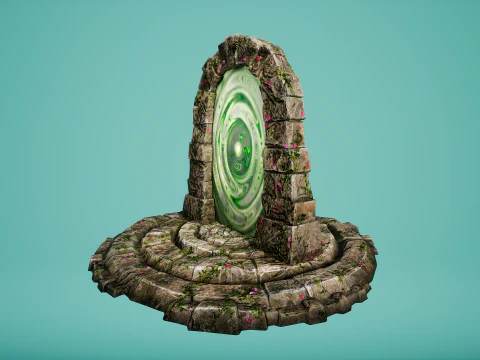Teleport Portal in the Forest For Unreal and Unity 3D Model