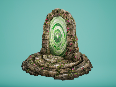 Teleport Portal in the Forest For Unreal and Unity Model 3D