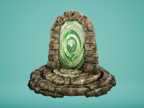 Teleport Portal in the Forest For Unreal and Unity Model 3D