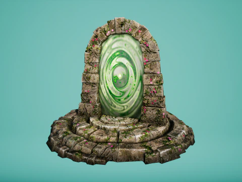 Teleport Portal in the Forest For Unreal and Unity 3D Model