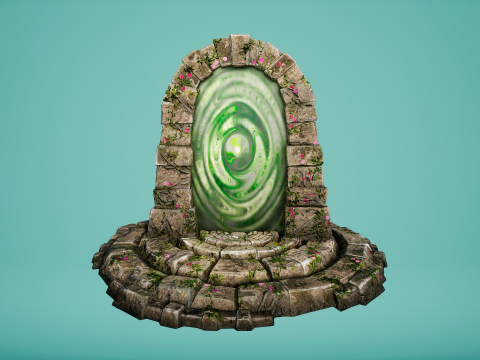Teleport Portal in the Forest For Unreal and Unity Model 3D