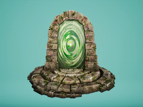 Teleport Portal in the Forest For Unreal and Unity 3D Model