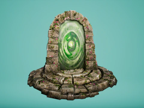Teleport Portal in the Forest For Unreal and Unity 3D Model