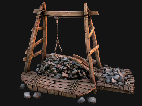 Quarry Stone Rock Mine 3D Model