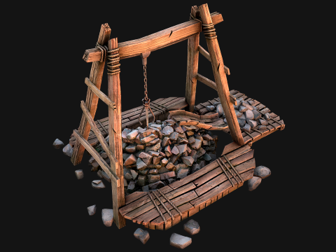 Quarry Stone Rock Mine 3D Model