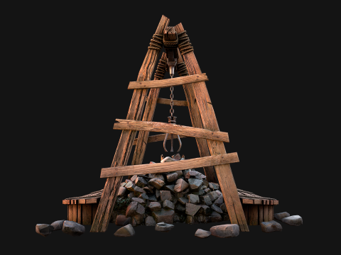 Quarry Stone Rock Mine 3D Model