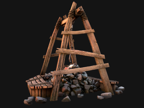 Quarry Stone Rock Mine 3D Model