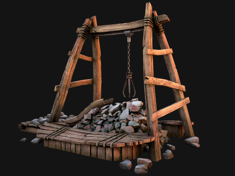 Quarry Stone Rock Mine 3D Model