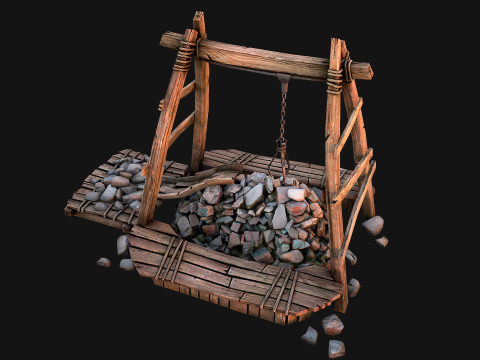 Quarry Stone Rock Mine 3D Model